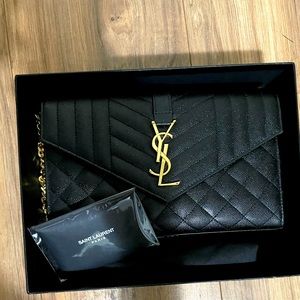 Ysl Envelope Monogram Matelassé Leather Wallet-On-Chain. PRICE FIRM ❗️❗️